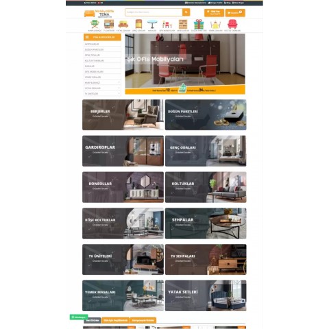 Opencart 3.x Mobilya Site Tema Full Paket