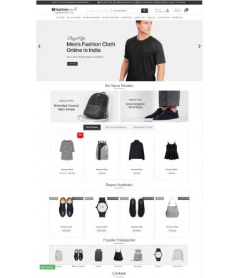 Opencart 3x Fashion v2 Tema Full Paket