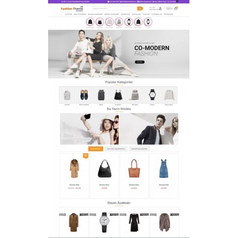 Opencart 3x Fashion v3 Tema Full Paket